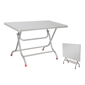 Table à manger en acier inoxydable des jambes rondes