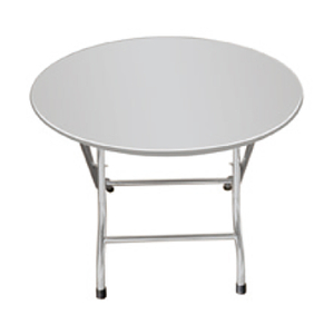 Table à manger rond en acier inoxydable table ronde
