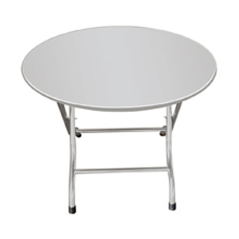 Table à manger rond en acier inoxydable table ronde
