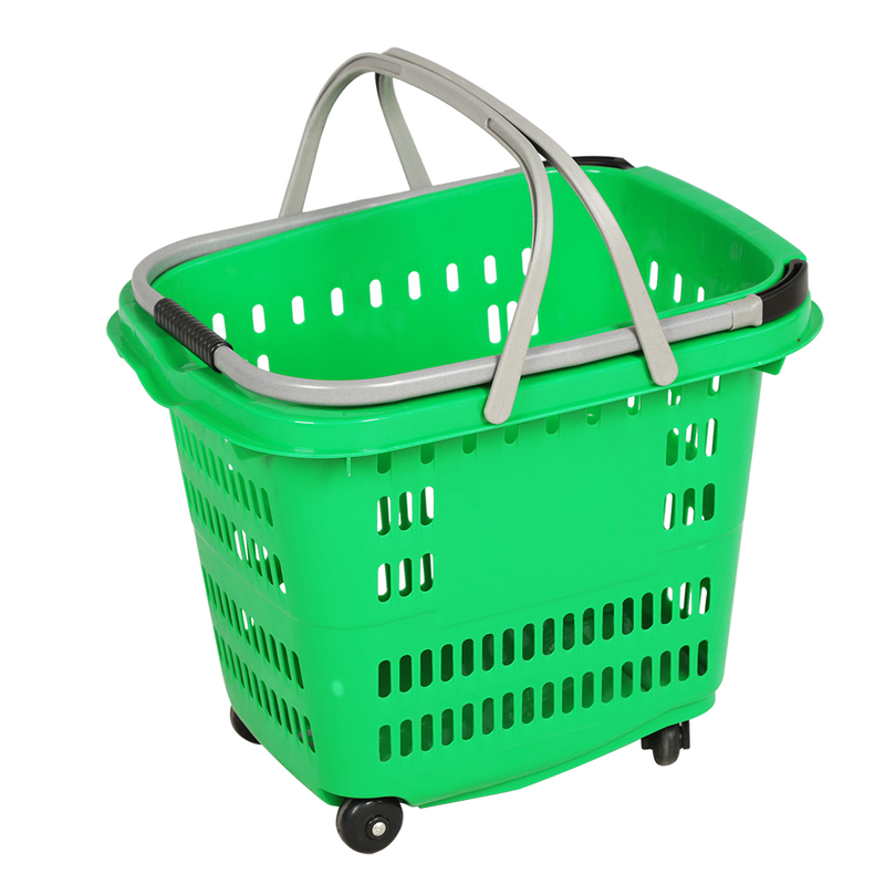 Panier d'achat en plastique de l'épicerie 