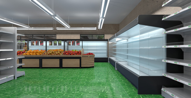 Rack d'écran de légumes pour la boutique
