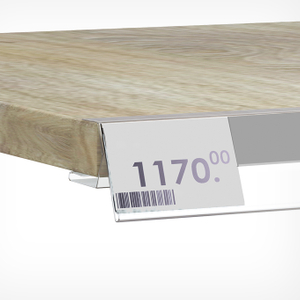 Support d'étiquette d'étagère en bois 