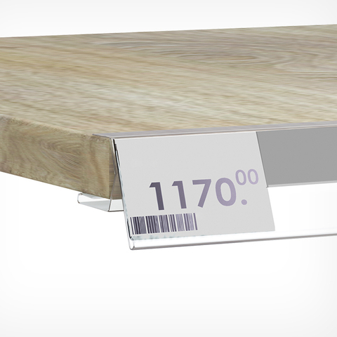 Support d'étiquette d'étagère en bois 