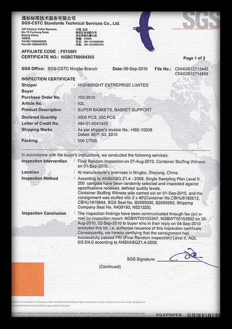 Certificats SGS 02