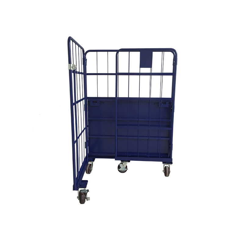 Chariot de cage à entrepôt pliable