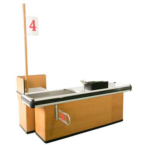 Nouvelle conception du comptoir de caissier de supermarché