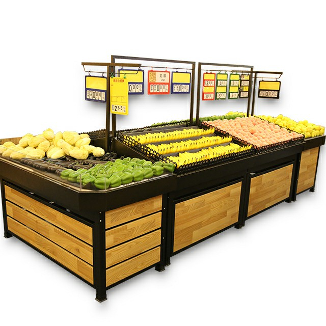 Rack d'affichage des légumes et des fruits pour le supermarché