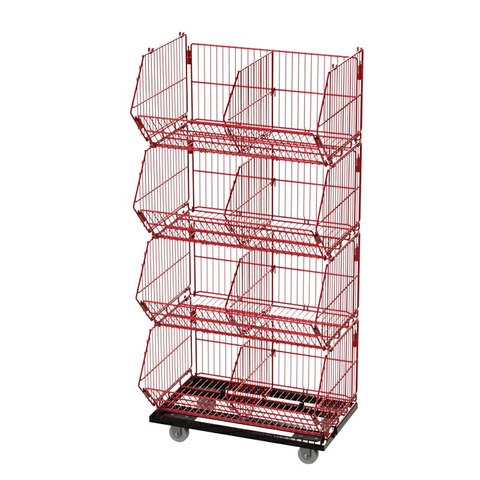 4 poubelles à décharge de fil à mobilier empilable