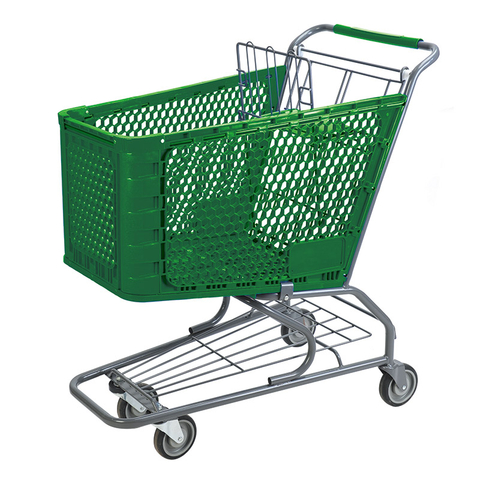 Cart d'achat en plastique P-3 (160L)