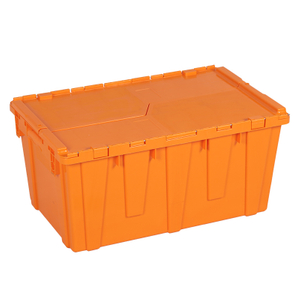Caisse empilable en plastique Contatrice de couvercle attaché NLB-13