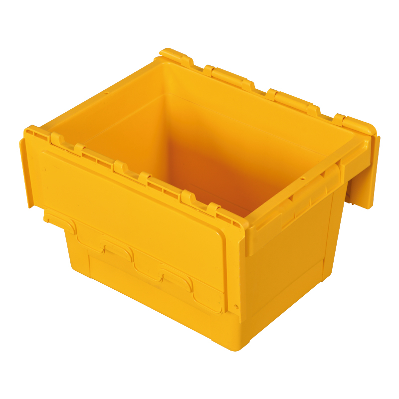 Caisse empilable en plastique Contatrice de couvercle attaché NLB-1