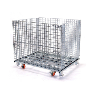 Cage de palette de rouleau pliable en mailles 