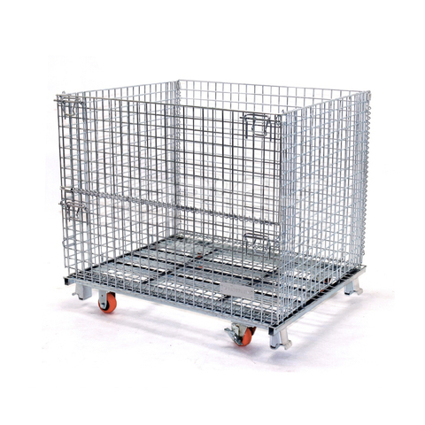 Cage de palette de rouleau pliable en mailles 