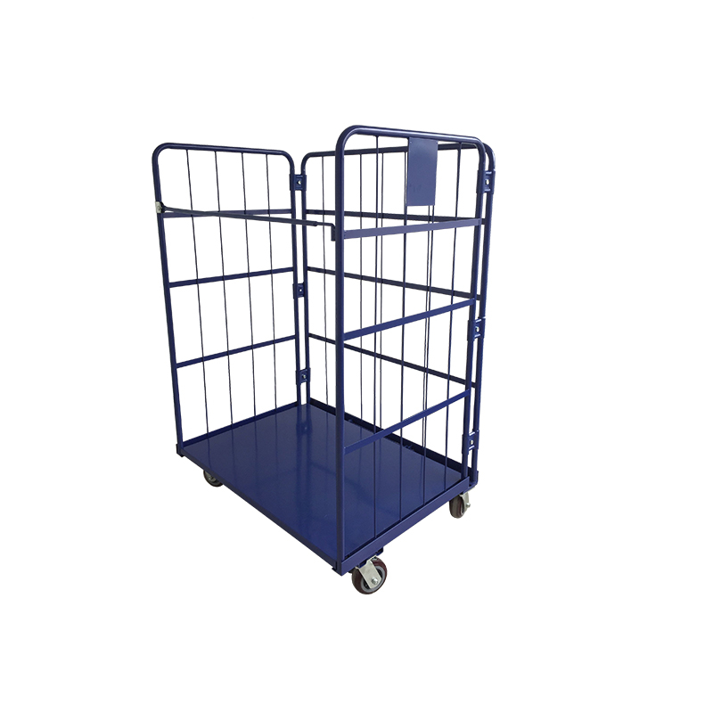 Chariot de cage à entrepôt pliable