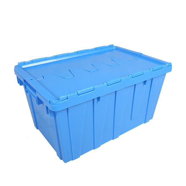 Caisse en plastique empilable de couvercle fixé NLB-5