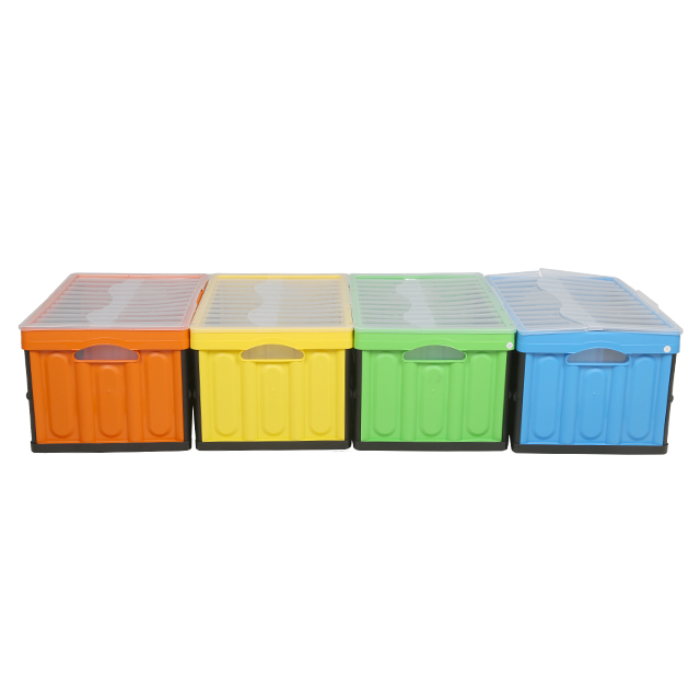 Caisse en plastique pliable pliable colorée