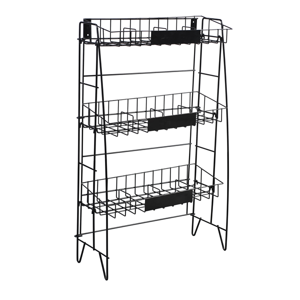 Rack en fil de fil à trois étagères 