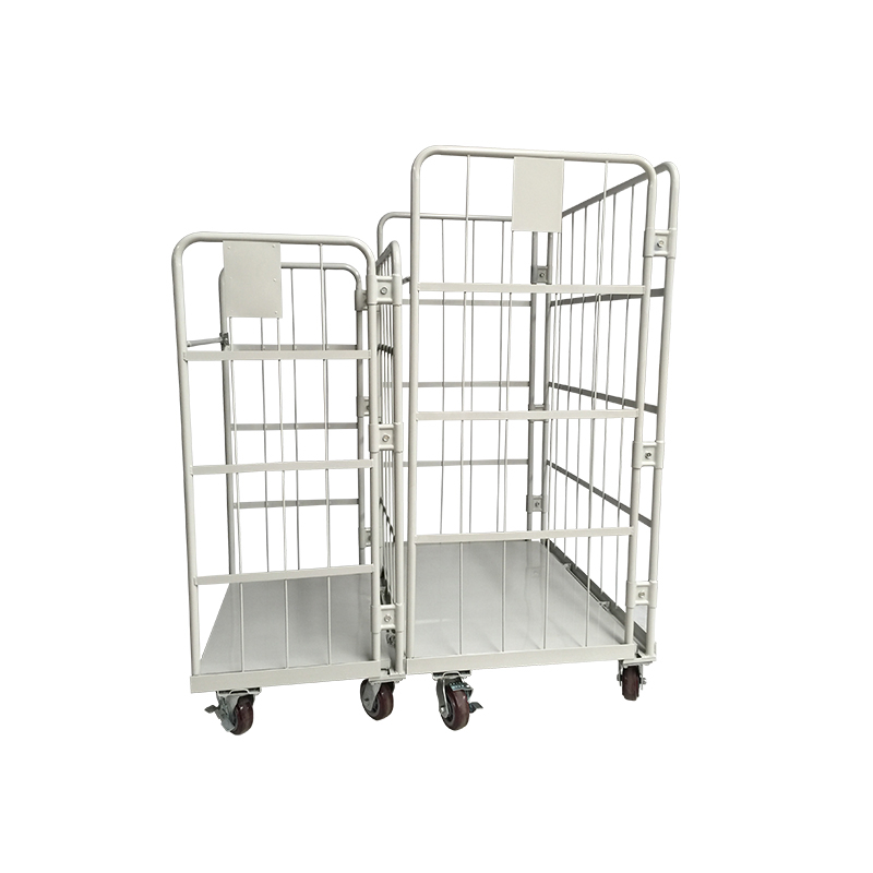 Chariot de cage à entrepôt pliable