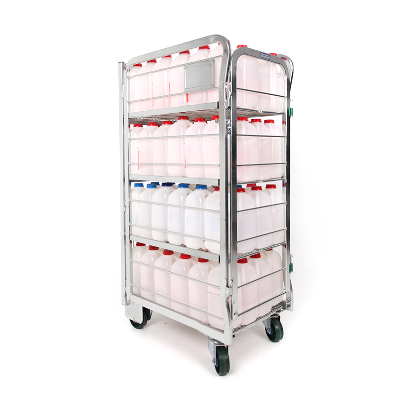 Chariot de lait à cage en rouleau