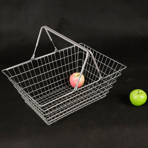 Panier d'achat en métal pour les magasins de supermarché et de supermarché