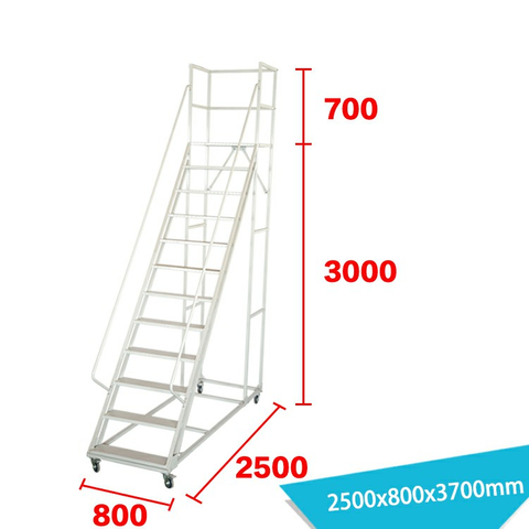 31 'Wide12 Étape Industrial Warehouse Rolling Ladder LT-16