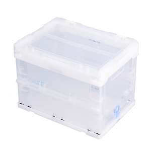 Caisse en plastique pliable pliable claire