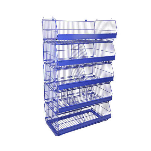 5 poubelles de décharge de fil à mobilisation empilable de panier