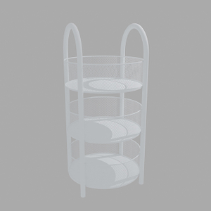 Trois couches Circular DiaPlay Shelf