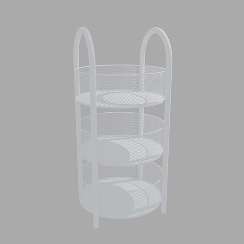 Trois couches Circular DiaPlay Shelf