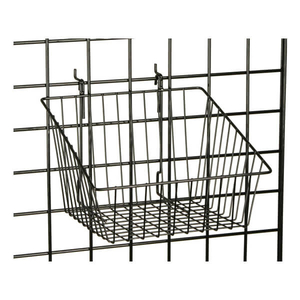 Panier de mur de grille avec design incliné pour les affichages en vrac