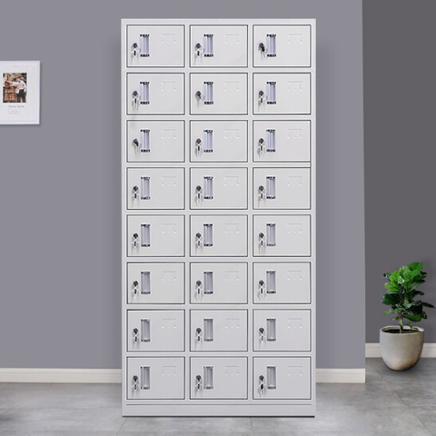 Casier de rangement en métal à 24 portes
