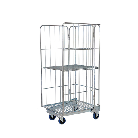 Cages de rouleau de supermarché à 3 côtés