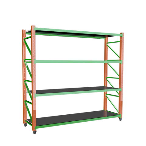 Rack d'entrepôt avec bouchets