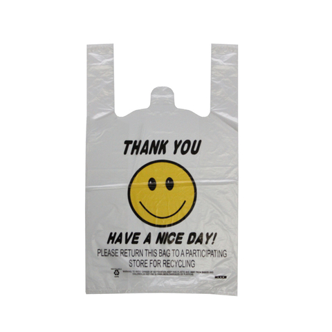 Sac t-shirt en plastique Virgin Resin Recycled Open Open