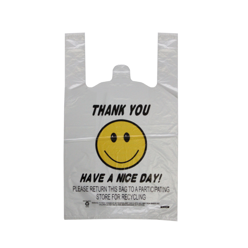 Sac t-shirt en plastique Virgin Resin Recycled Open Open