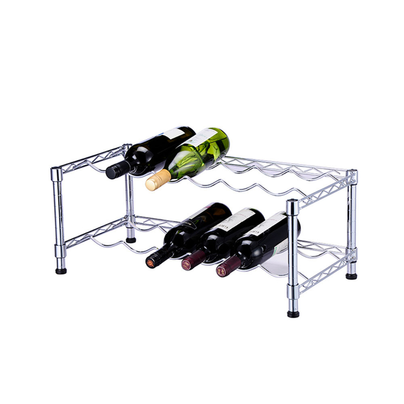 Casier à vin à fil chromé