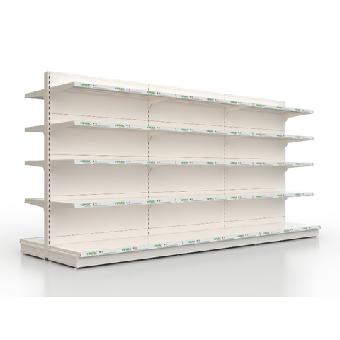 Étagère de supermarché à double côté standard