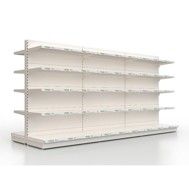 Étagère de supermarché à double côté standard