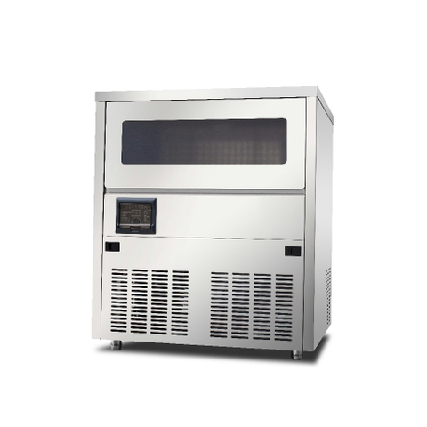 50-100 kg / 24h Cube sous le contre-compteur Machine de création de glace commerciale refroidie avec poubelle de rangement