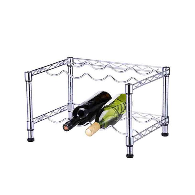 Casier à vin à fil chromé
