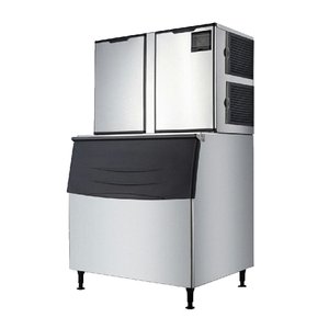 680-900 kg / 24h Cube de type modulaire Machine de création de glace commerciale refroidie avec poubelle de rangement