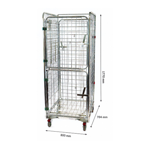 Chariot à cage de rouleau niditable