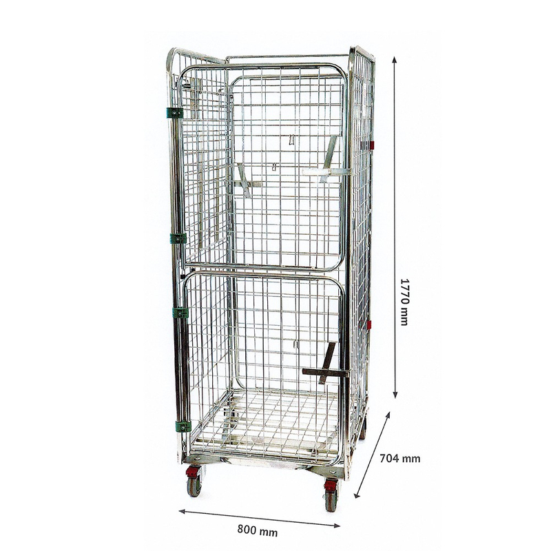 Chariot à cage de rouleau niditable