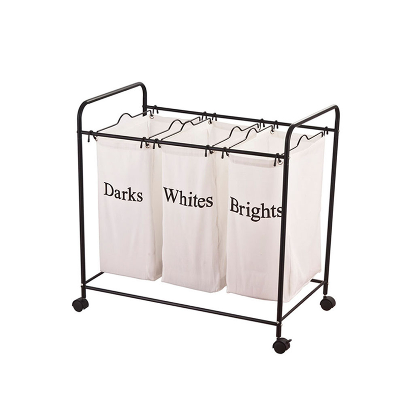 Rack à linge roulant avec panier