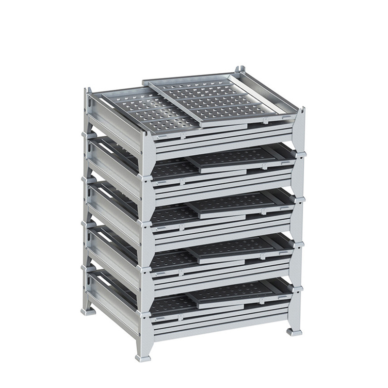 Boîte de palette logistique empilable pliable en métal durable