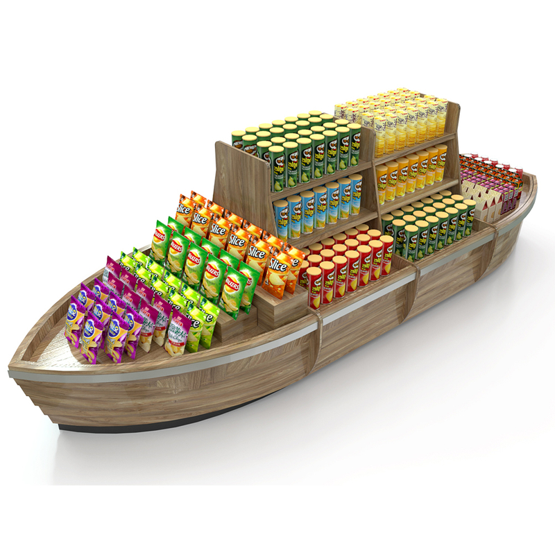 Table de promotion MDF de forme de bateau