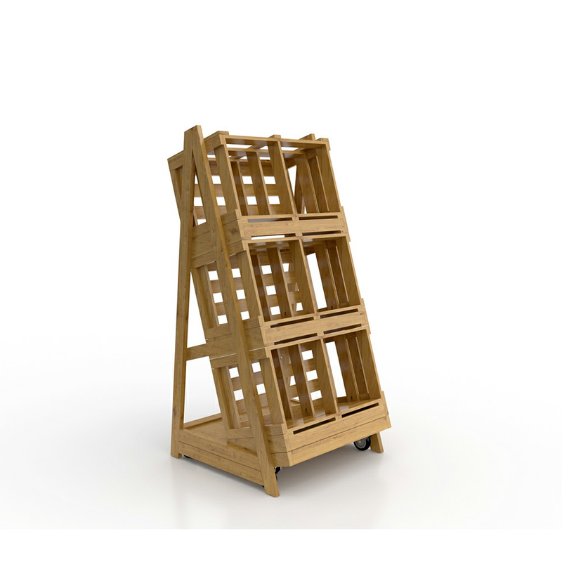 Rack en bois pour affichage de vin