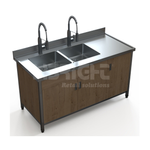 Table en acier inoxydable avec évier