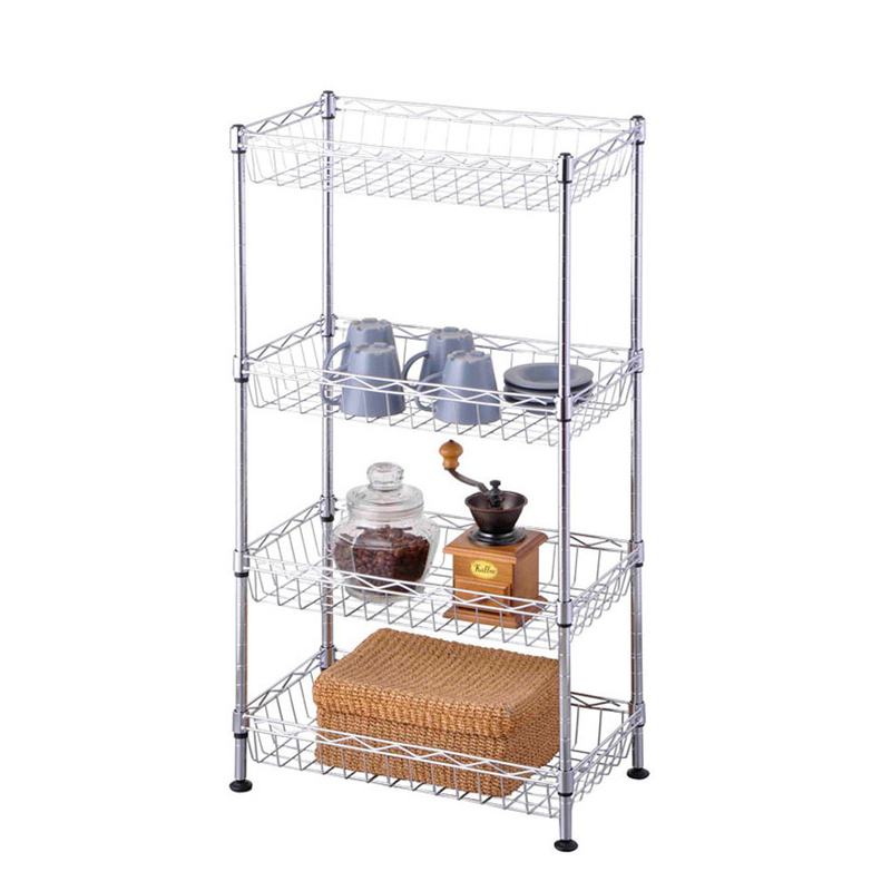Étagère de panier de rangement de cuisine mobile