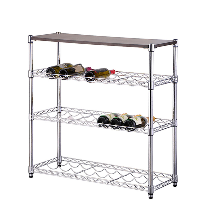 Casier à vin à fil chromé